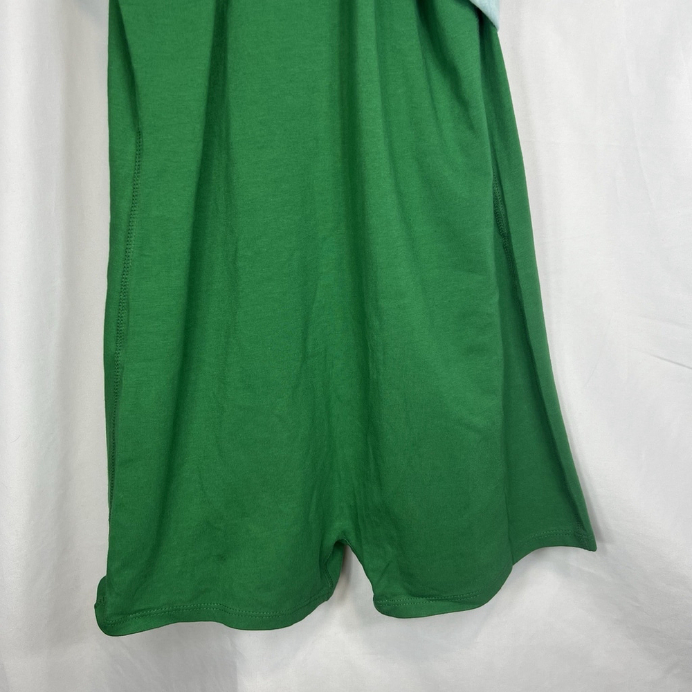 FP Free People Hot Shot Mini Dress Romper Stripe Green Women's M Sport Casual - Picture 10 of 14
